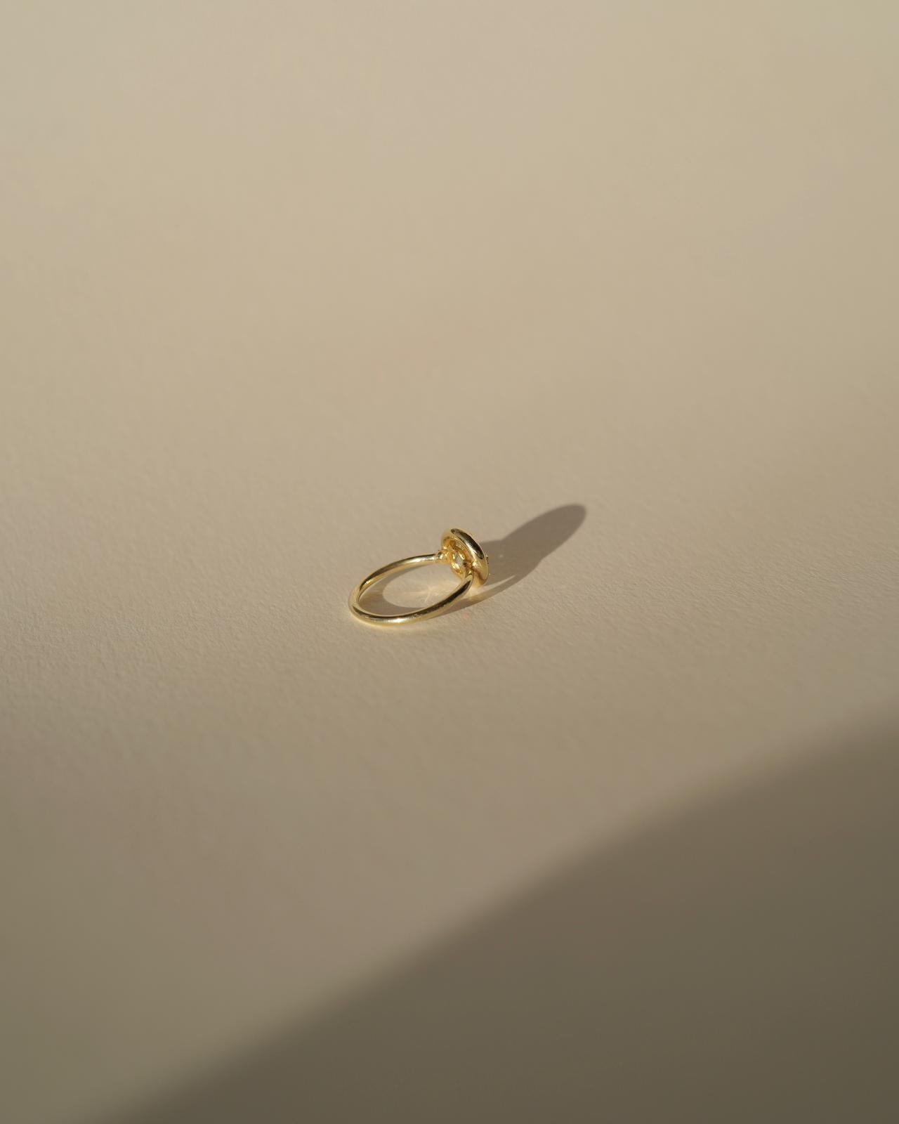 button gold diamond ring