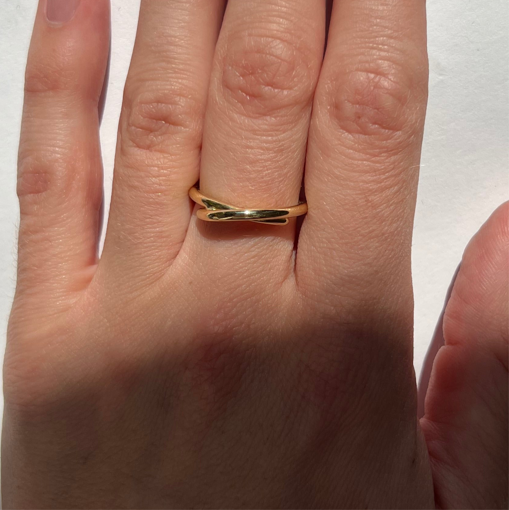 curved golden ring