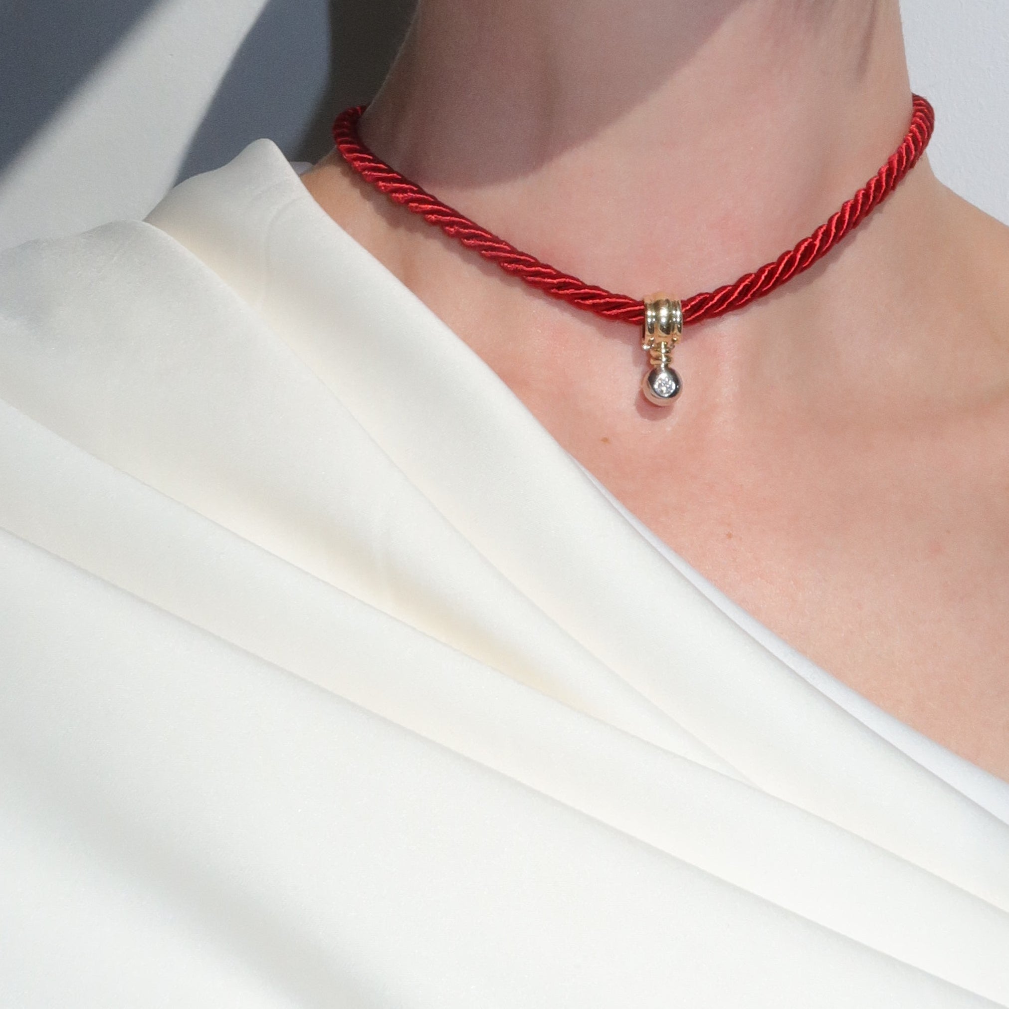 modernist diamond pendant