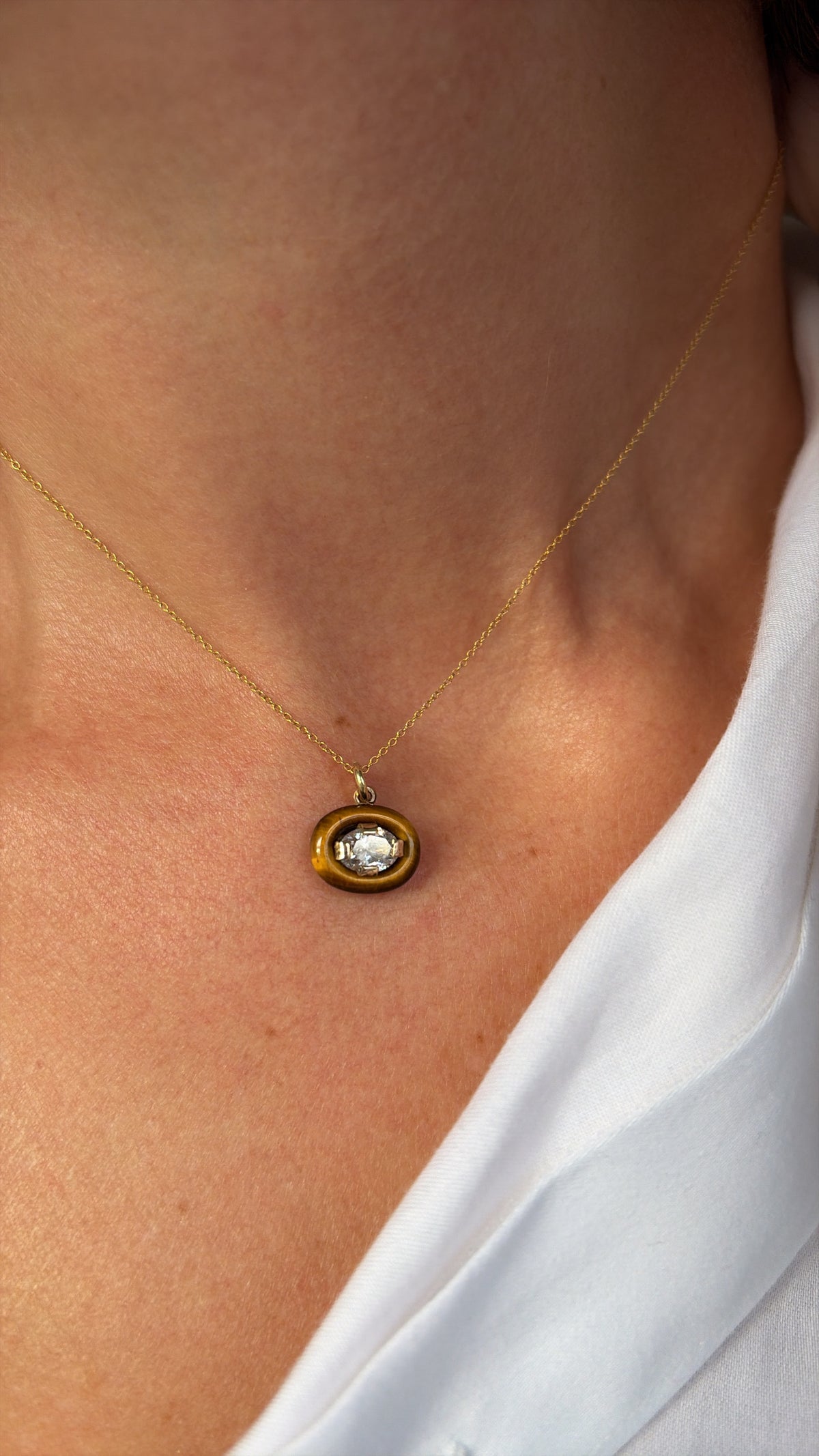 tiger eye eclipse necklace
