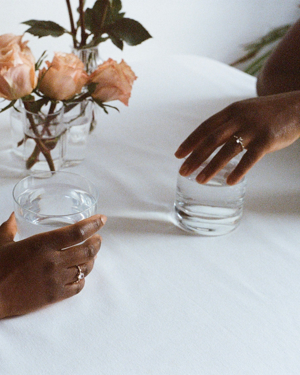 pale pink sapphire 18k white gold ring