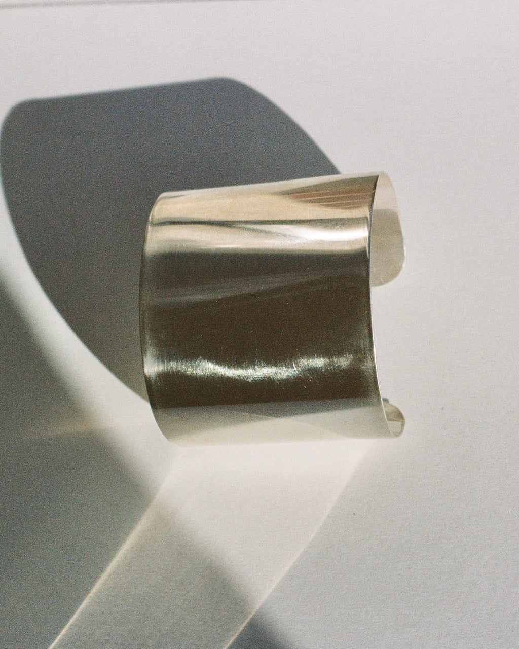 modernist silver bangle