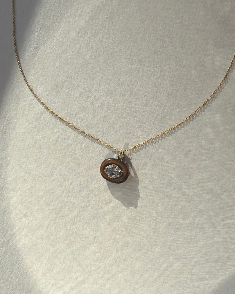 tiger eye eclipse necklace