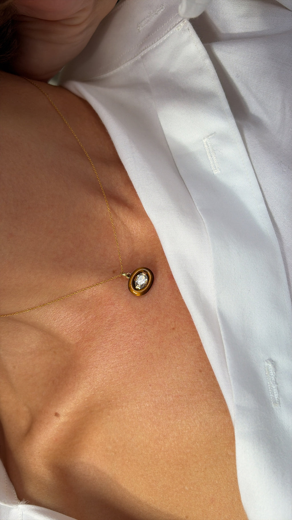 tiger eye eclipse necklace