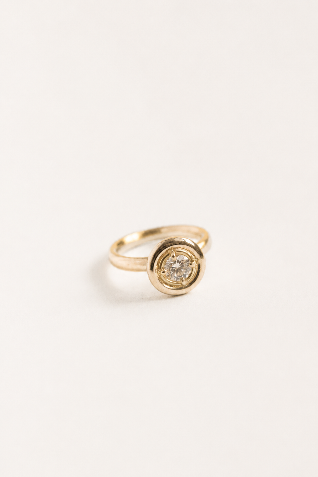 button diamond ring