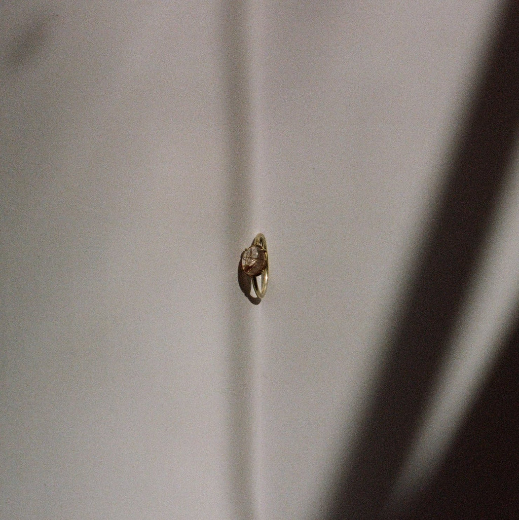 rutilated quartz ring
