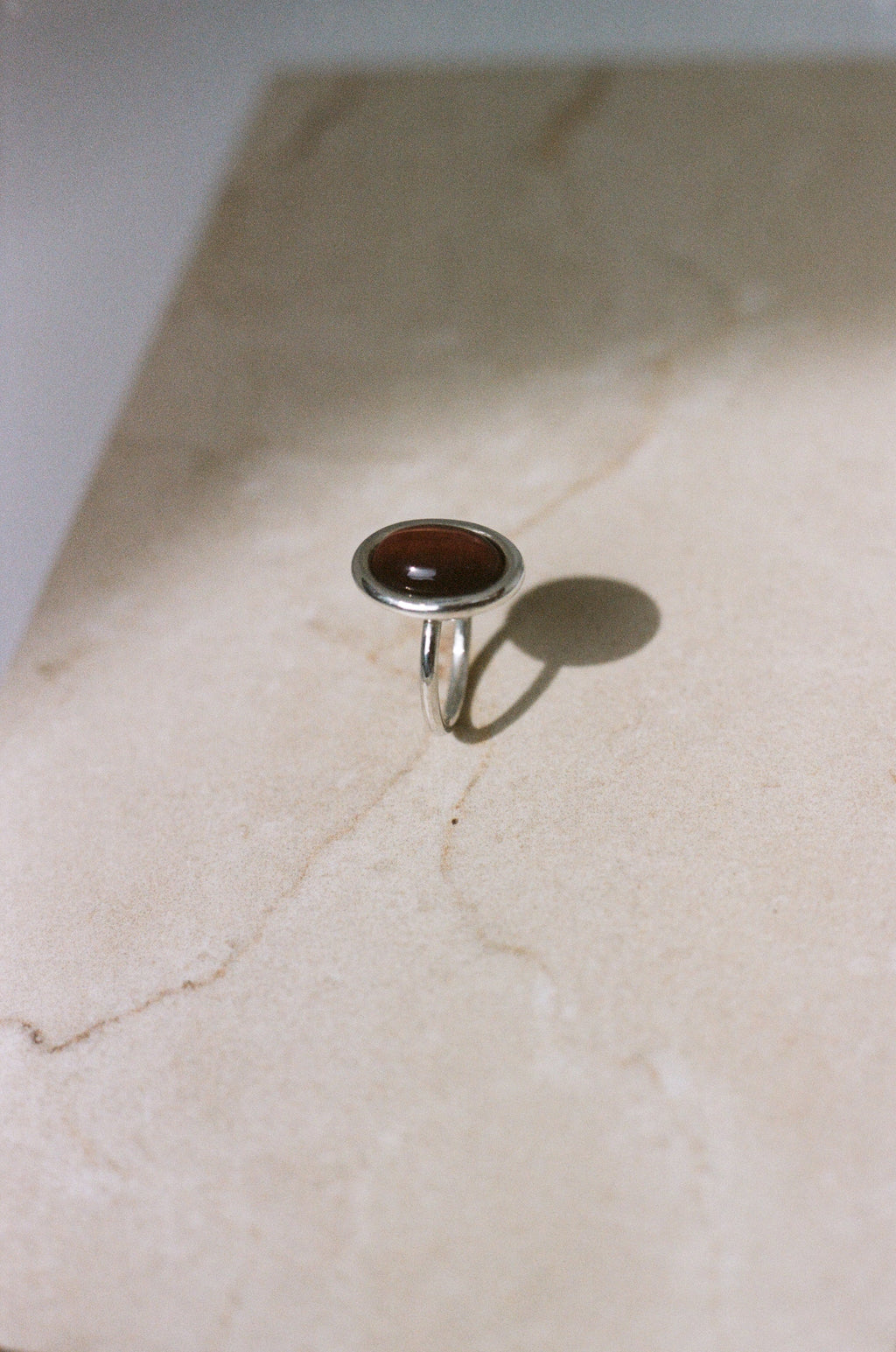 silver tiger eye ring