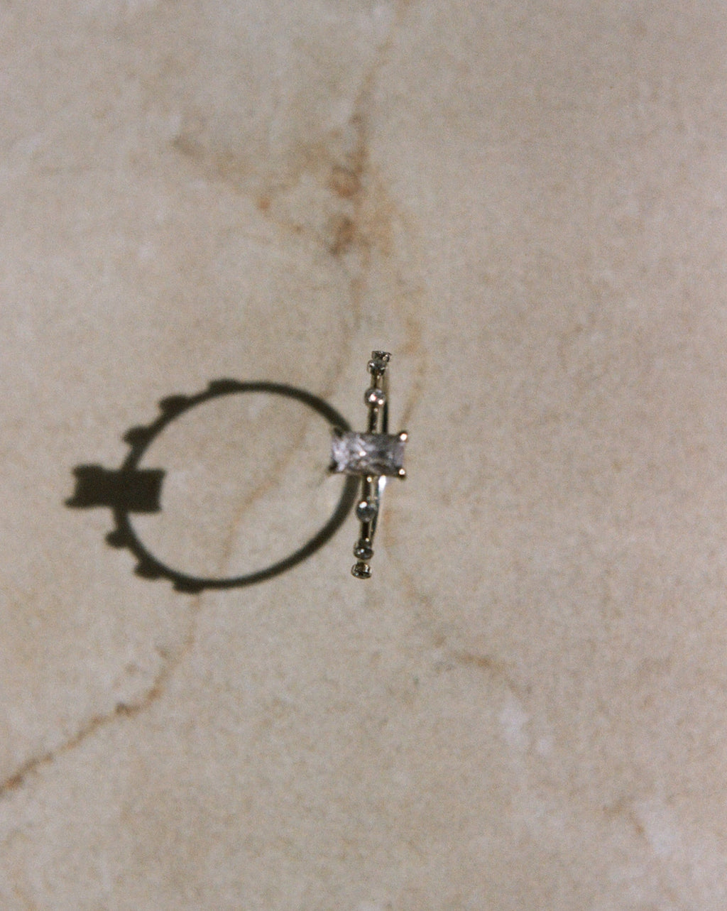 pale pink sapphire 18k white gold ring