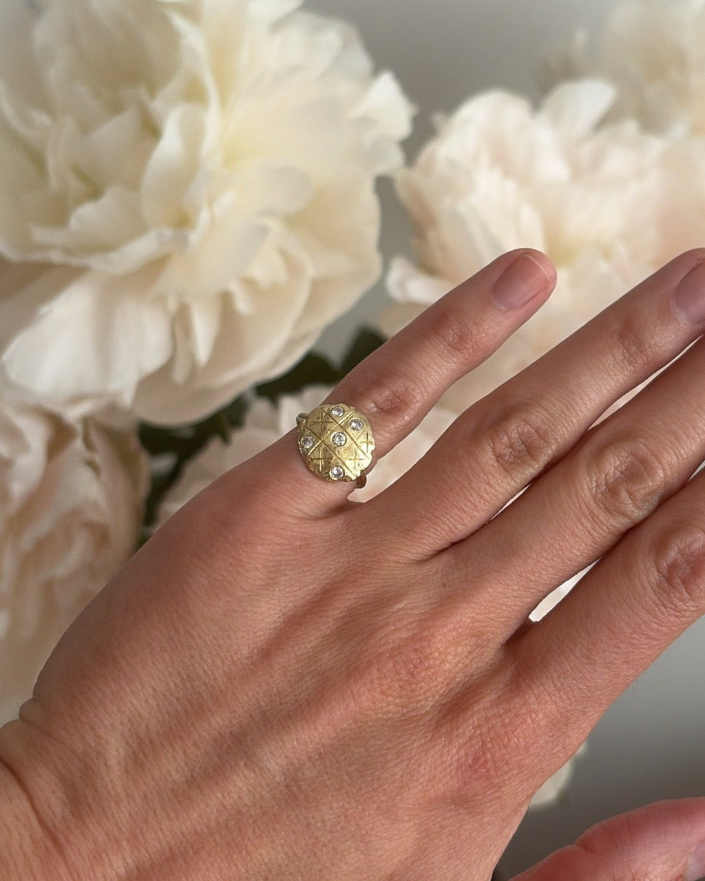 tic tac toe diamond ring
