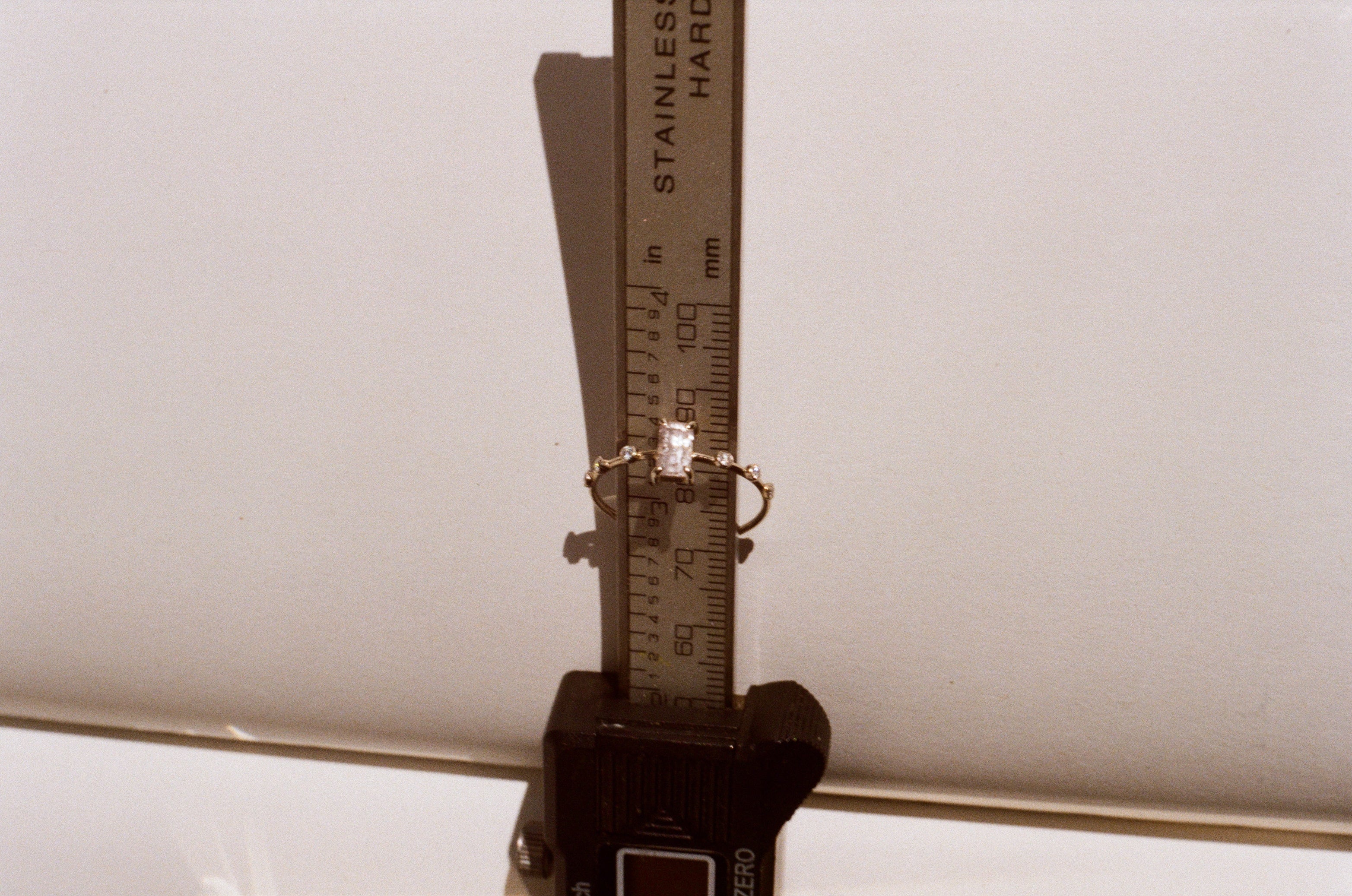 pale pink sapphire 18k white gold ring