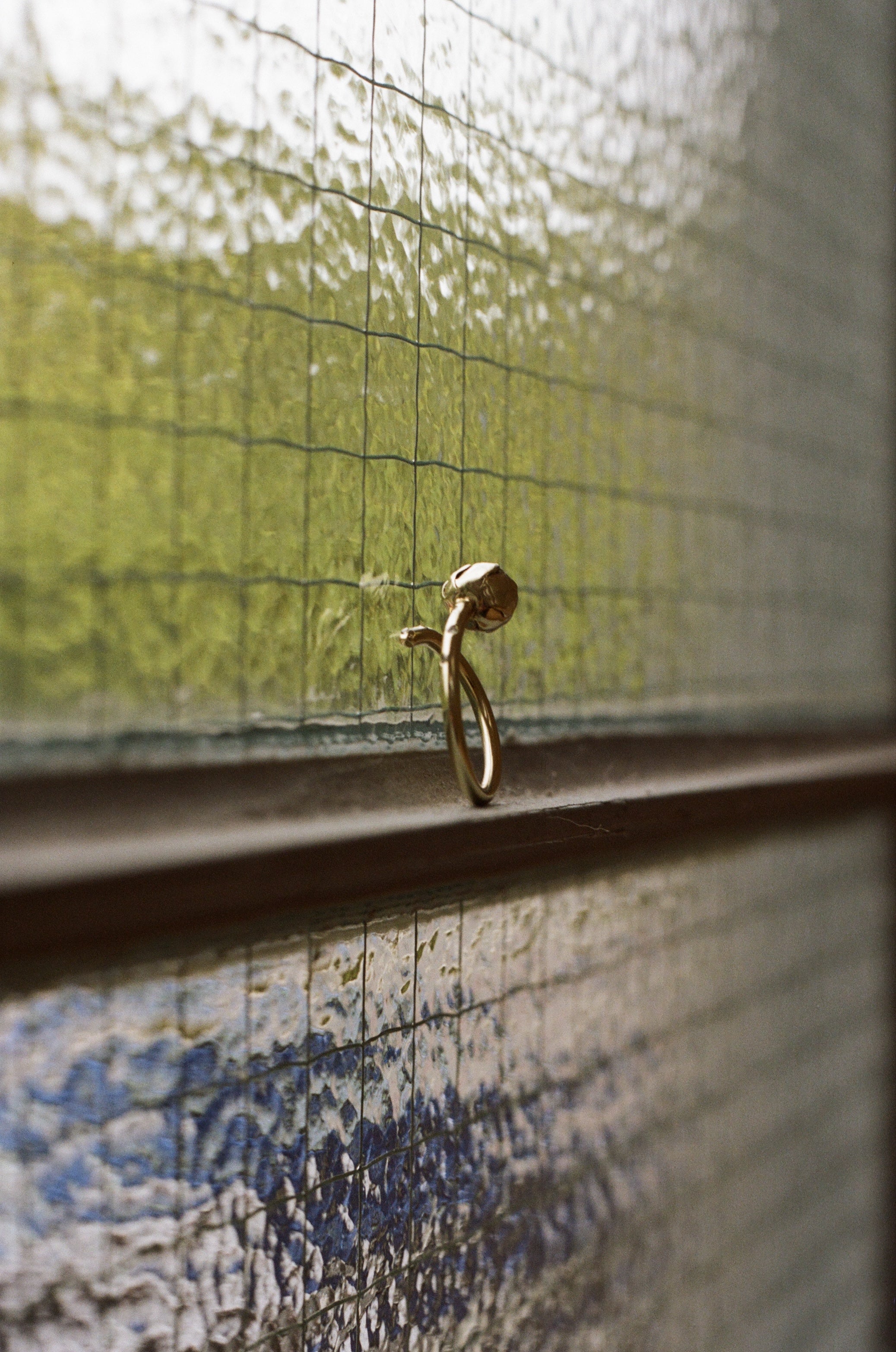 pink opal tulip ring