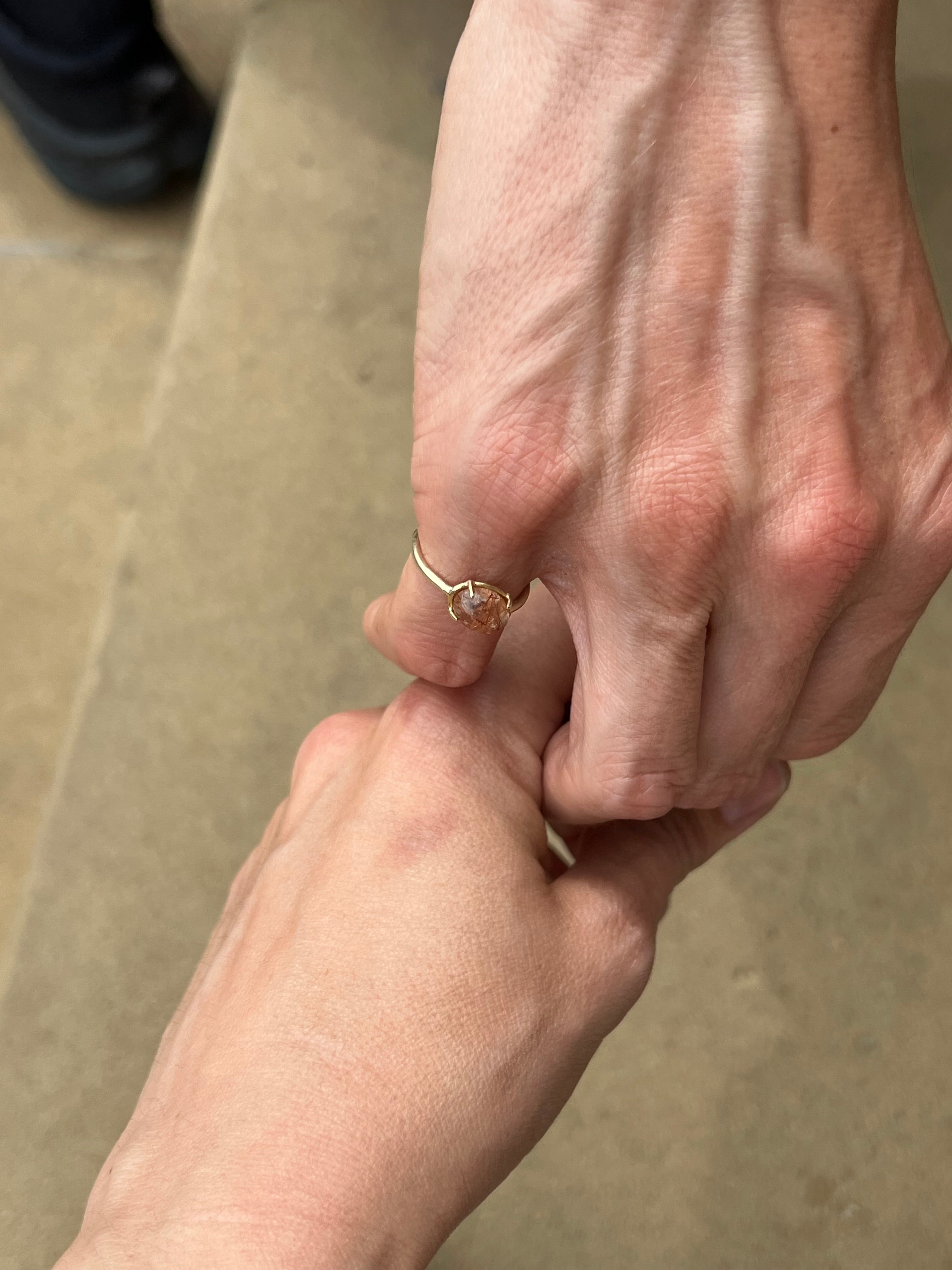 rutilated quartz ring