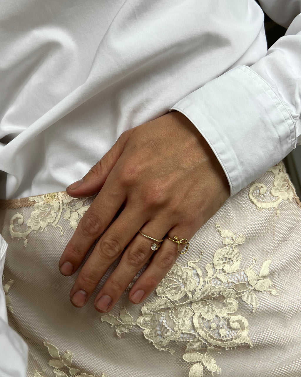 tulip ring in 14k gold