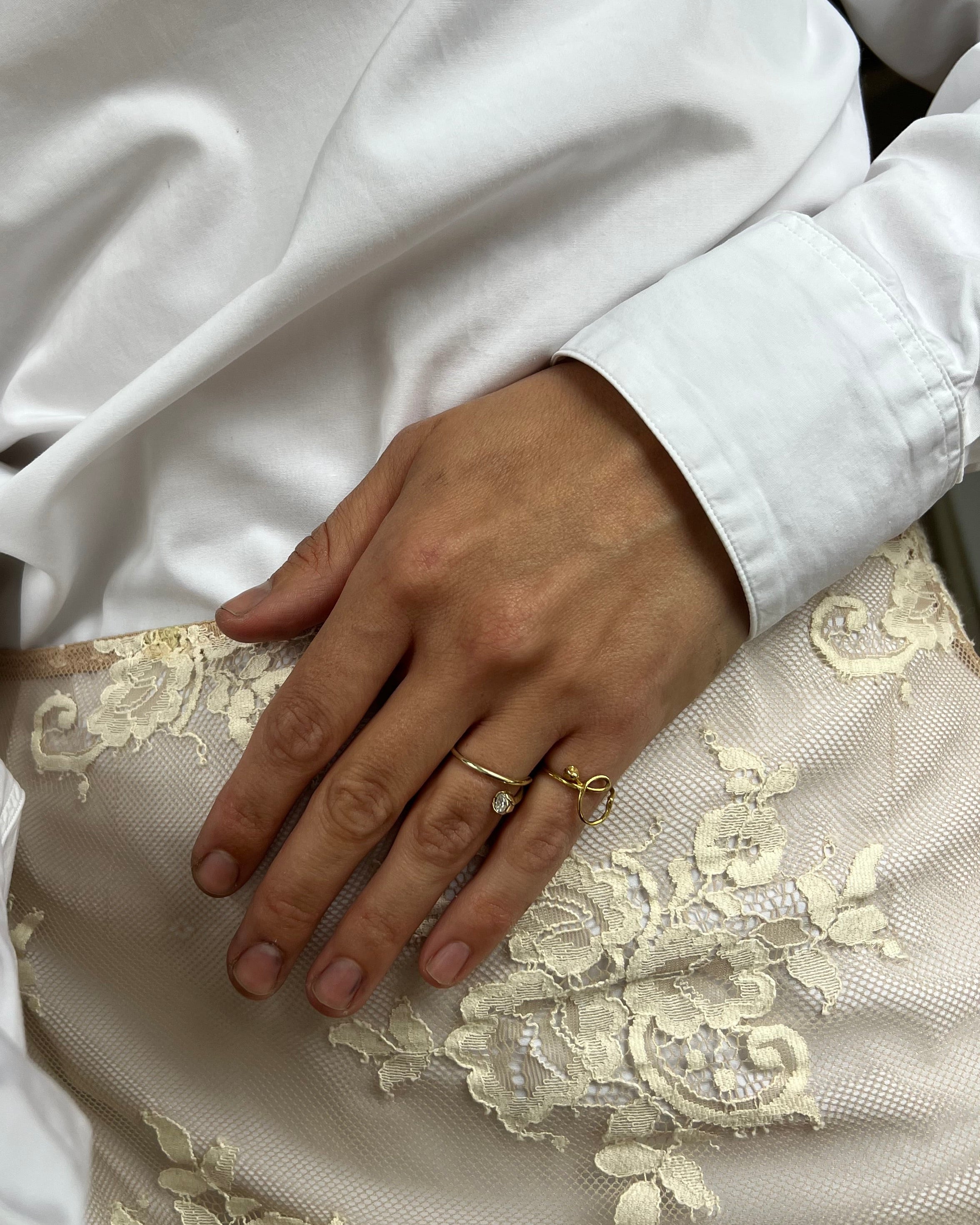 tulip ring in 14k gold