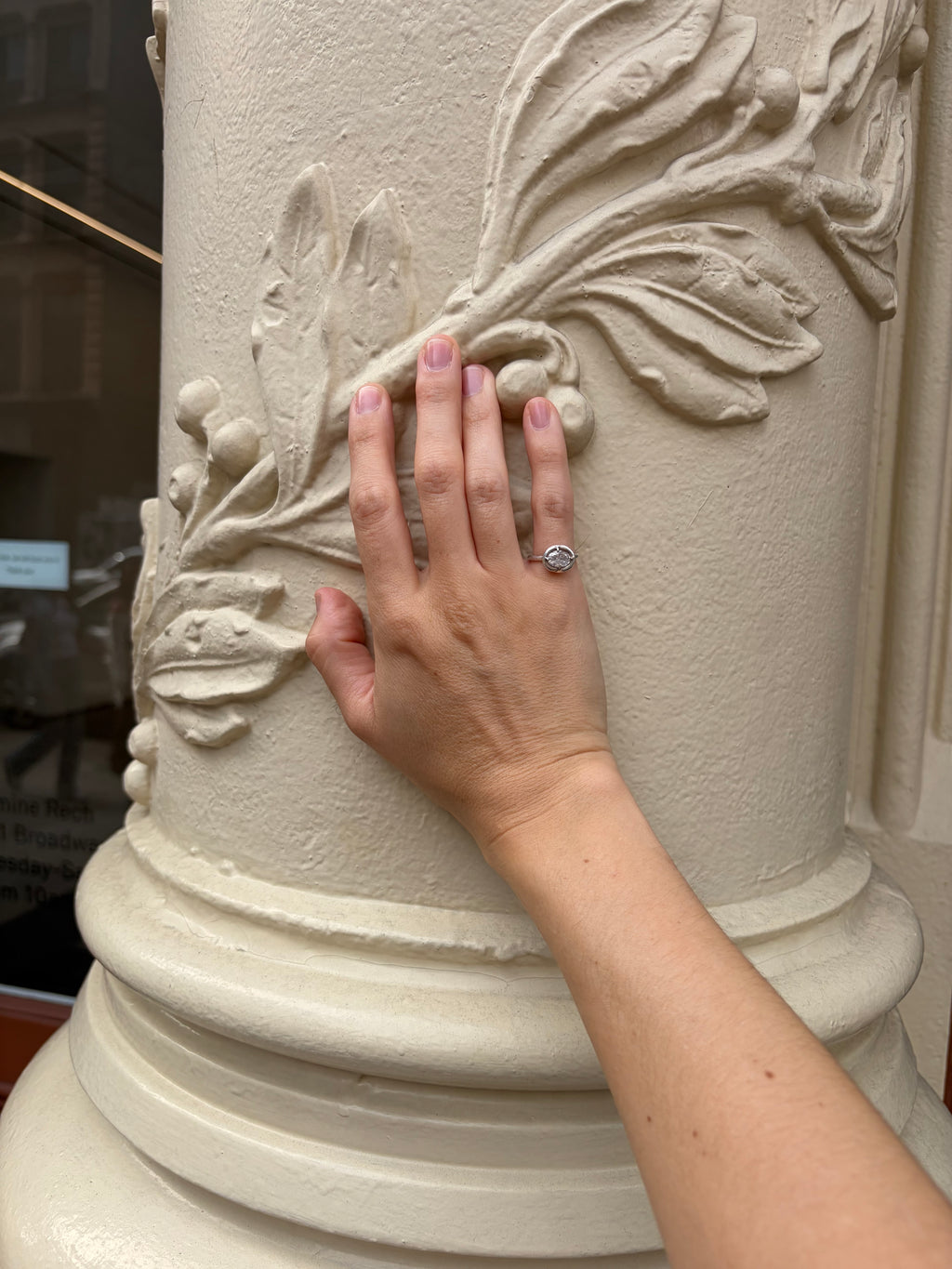 east-west diamond ring