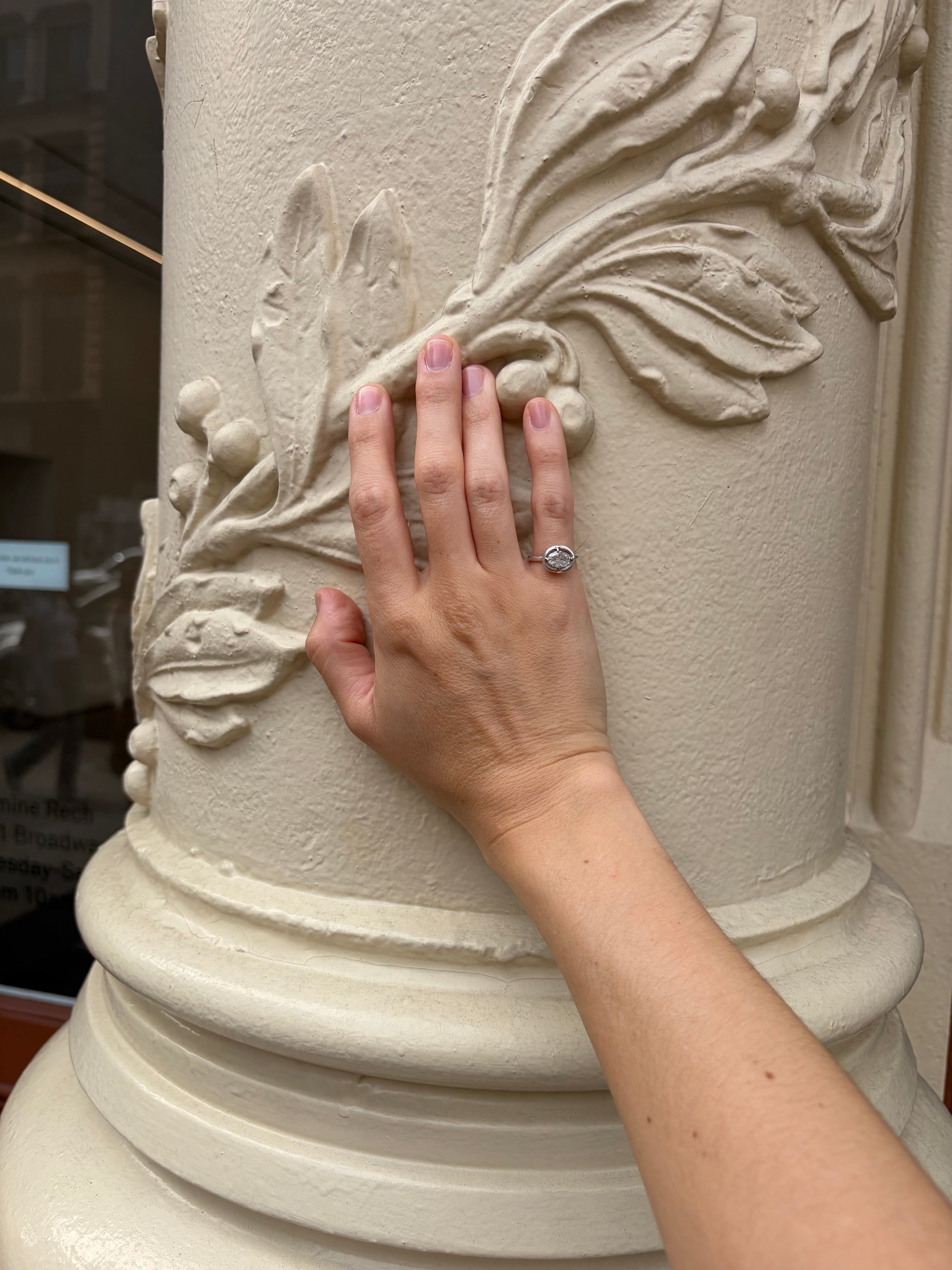 east-west diamond ring