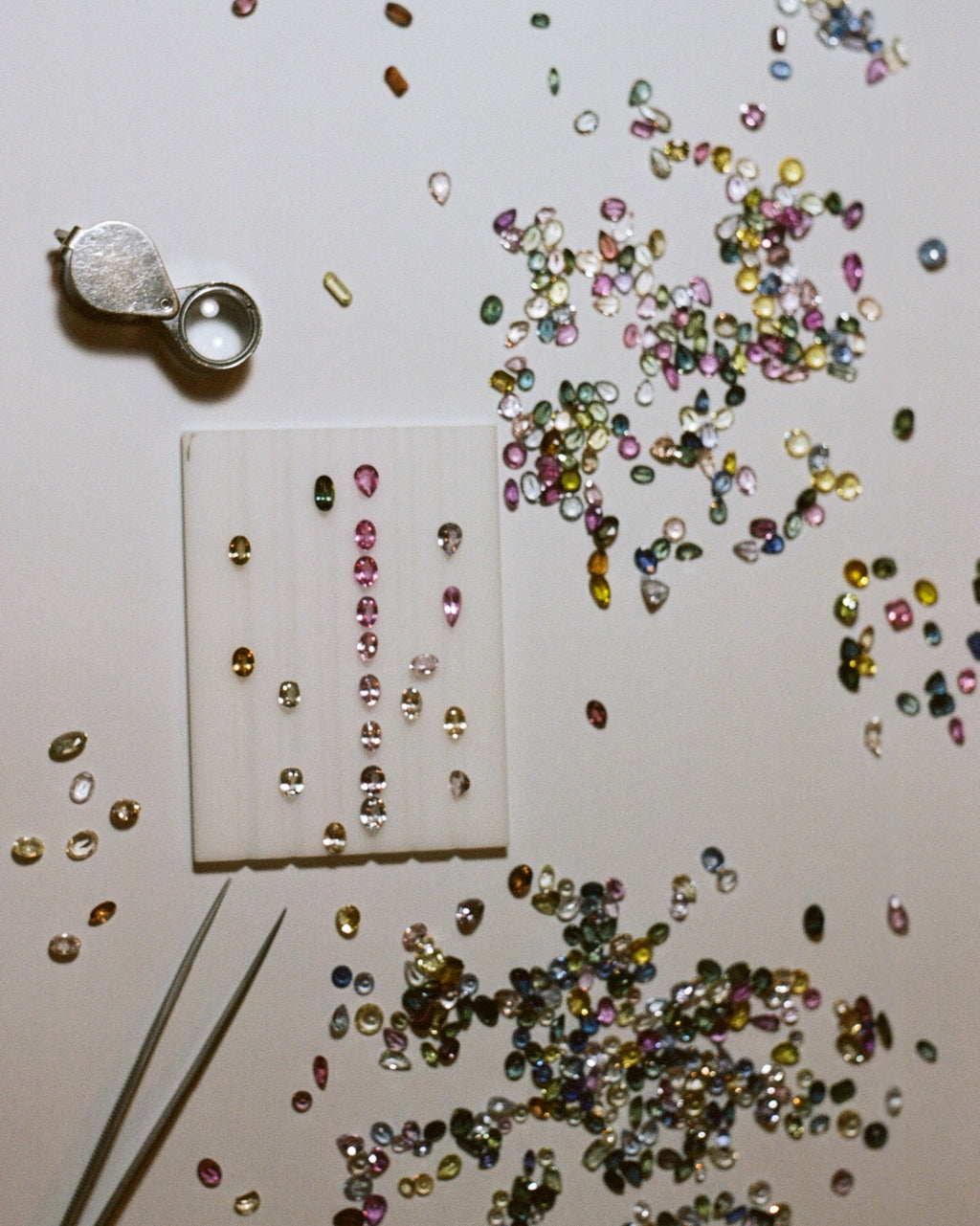 pale pink sapphire 18k white gold ring