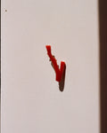 coral and gold brooch