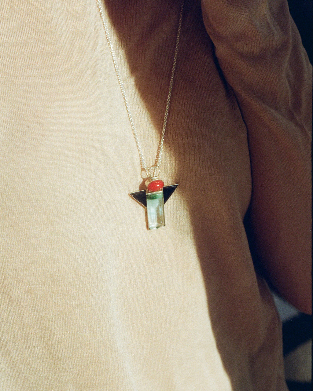 art deco gold pendant