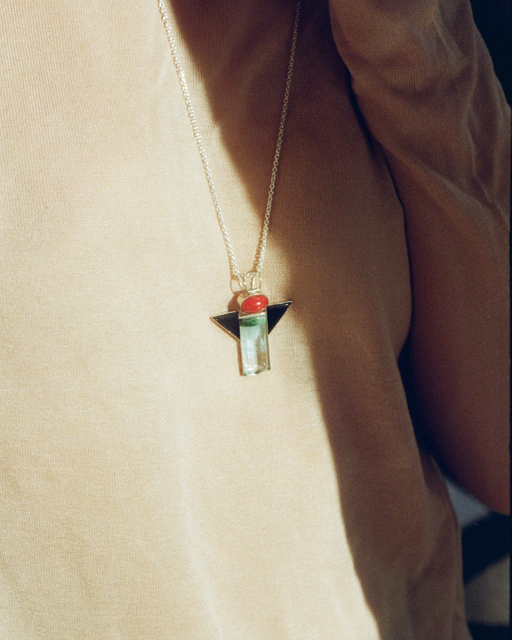 art deco gold pendant