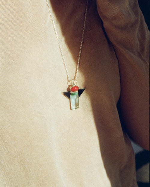 art deco gold pendant