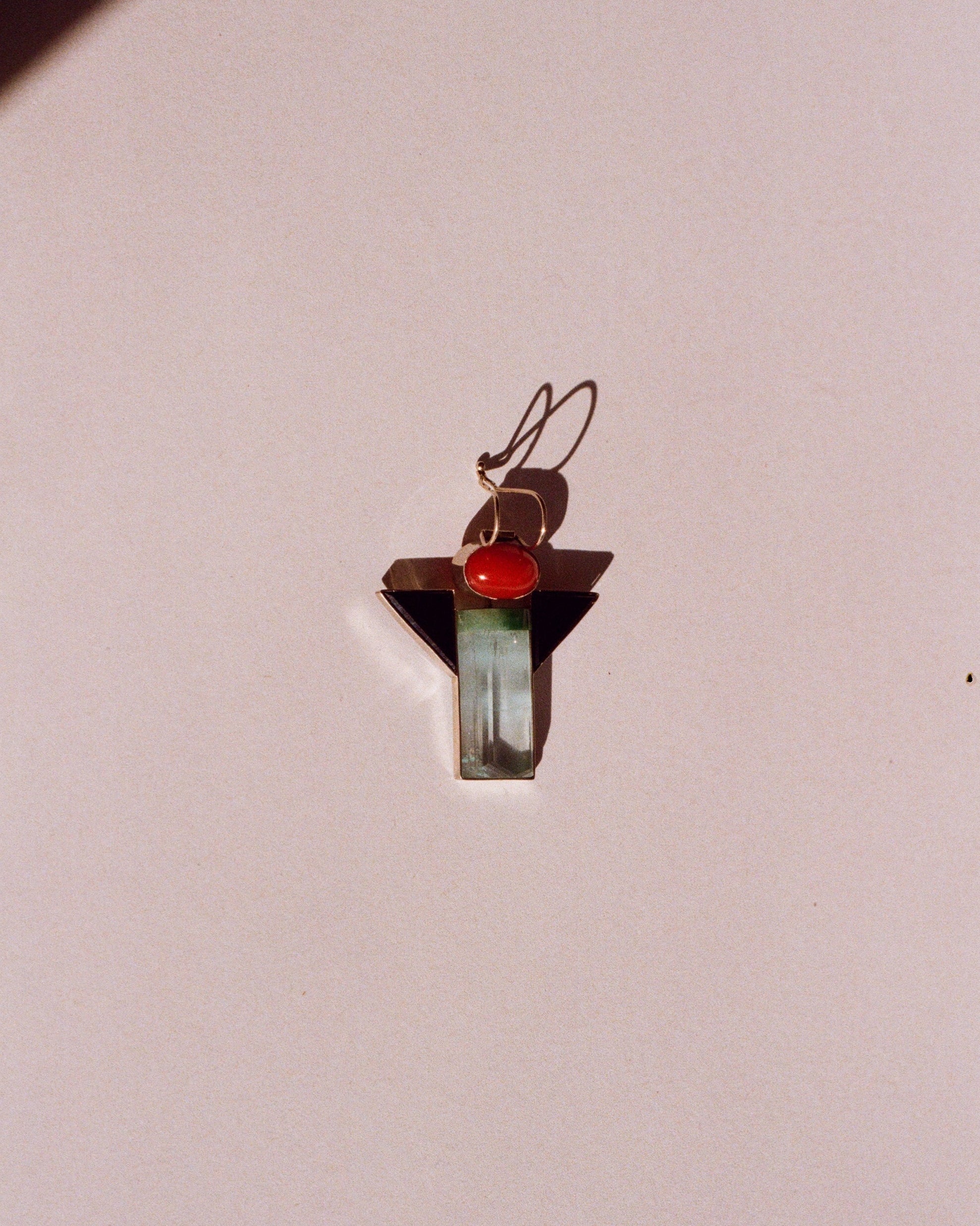 art deco gold pendant