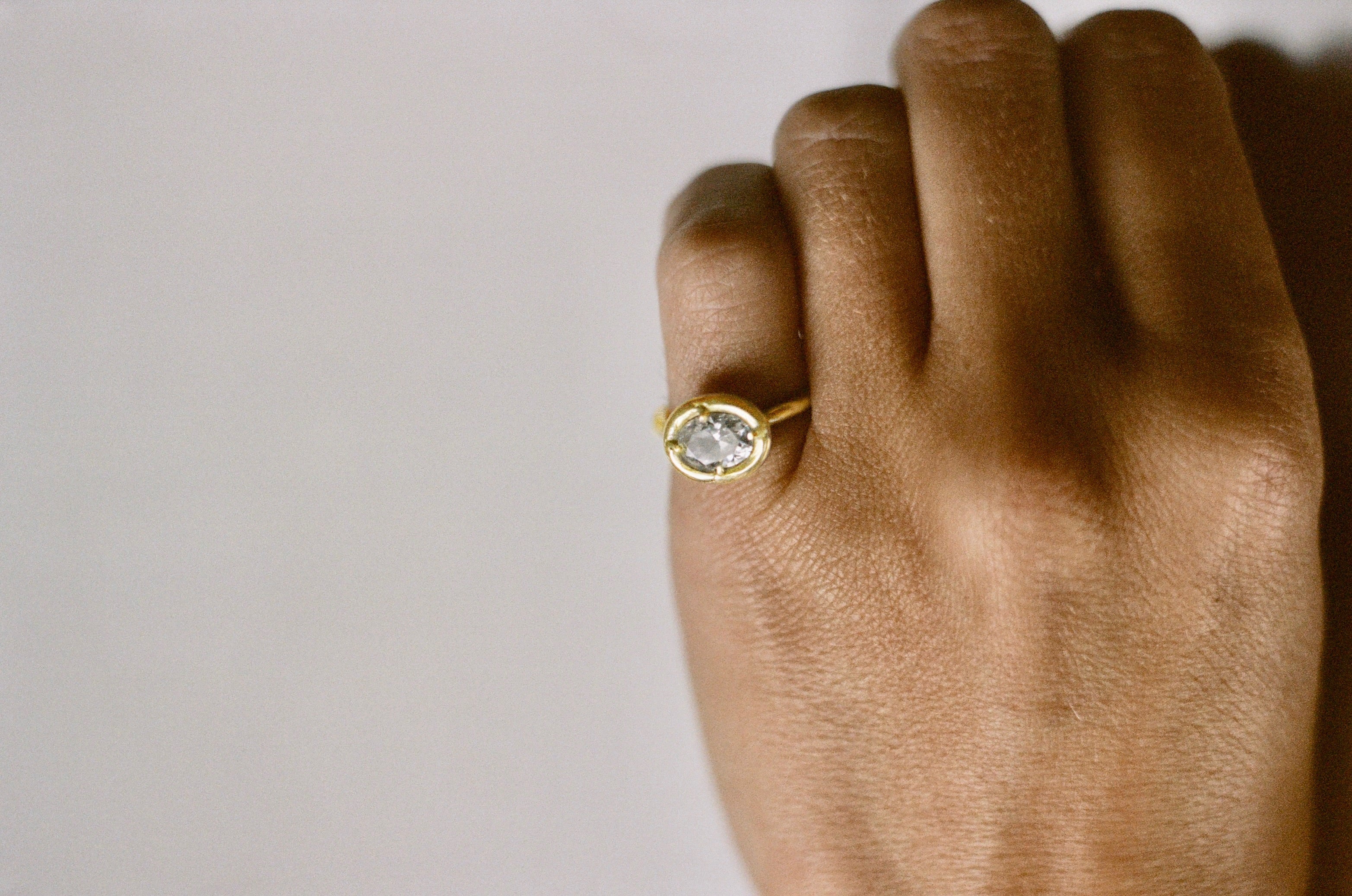 east-west diamond ring