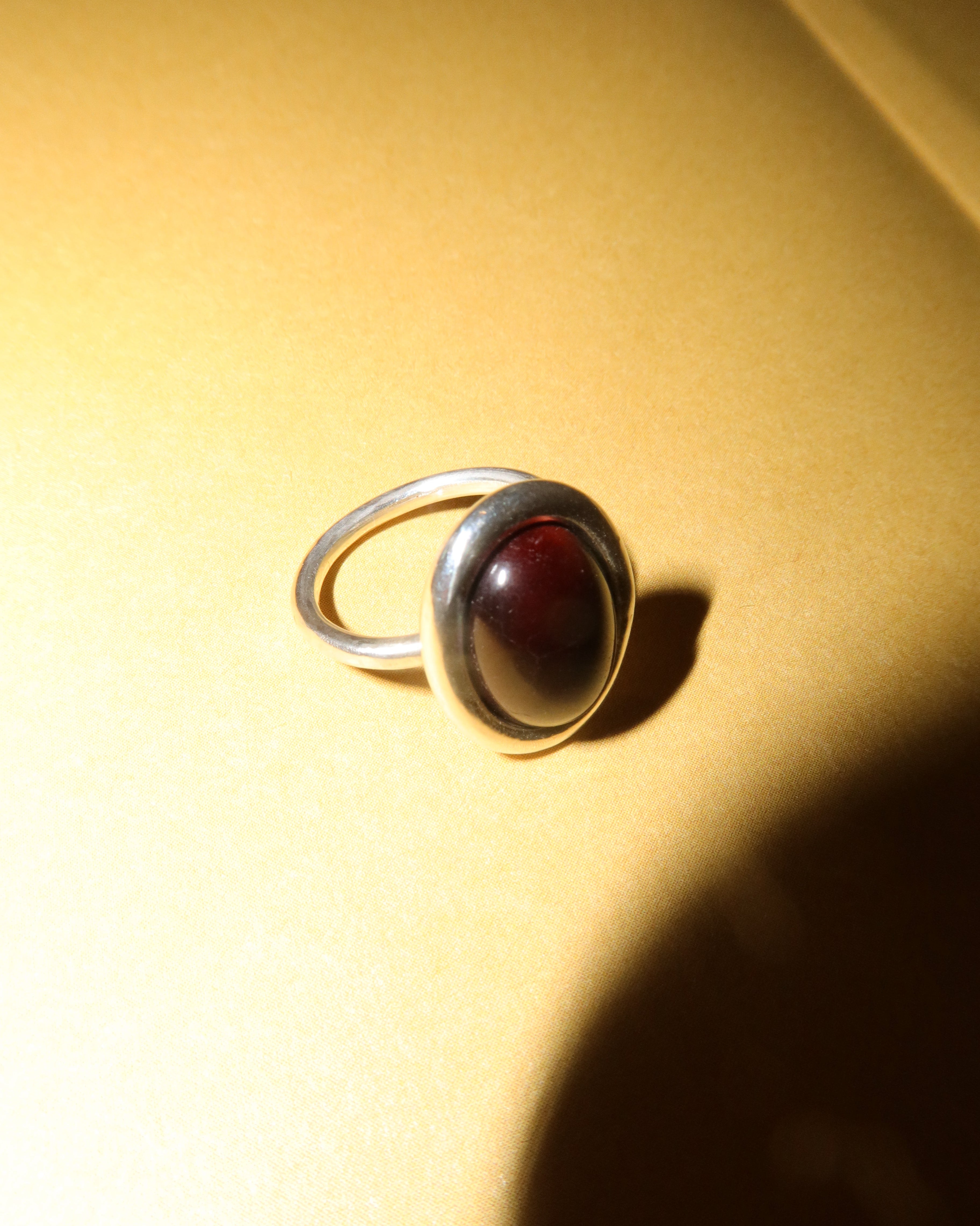 silver tiger eye ring