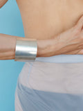 modernist silver bangle