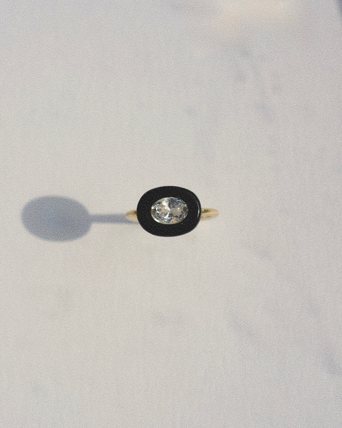 onyx diamond eclipse ring