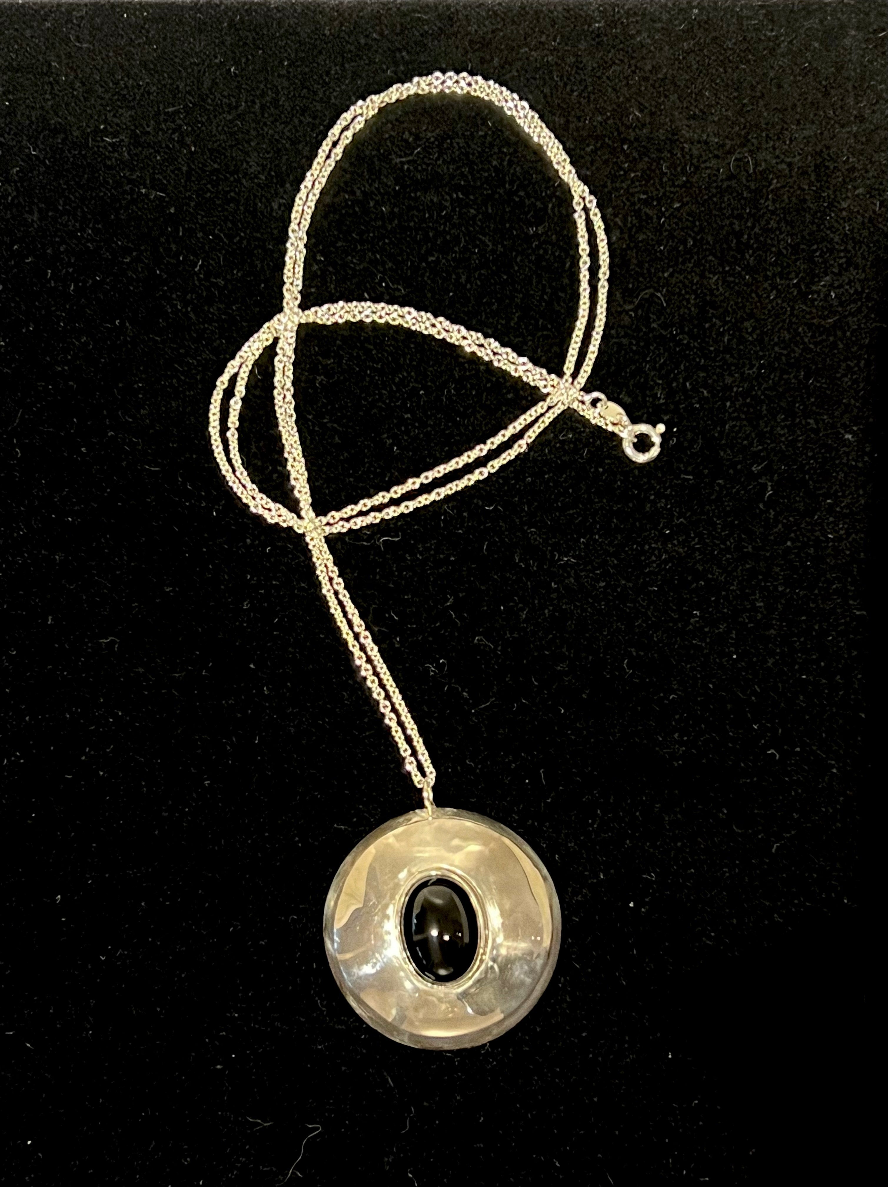 modernist onyx pendant