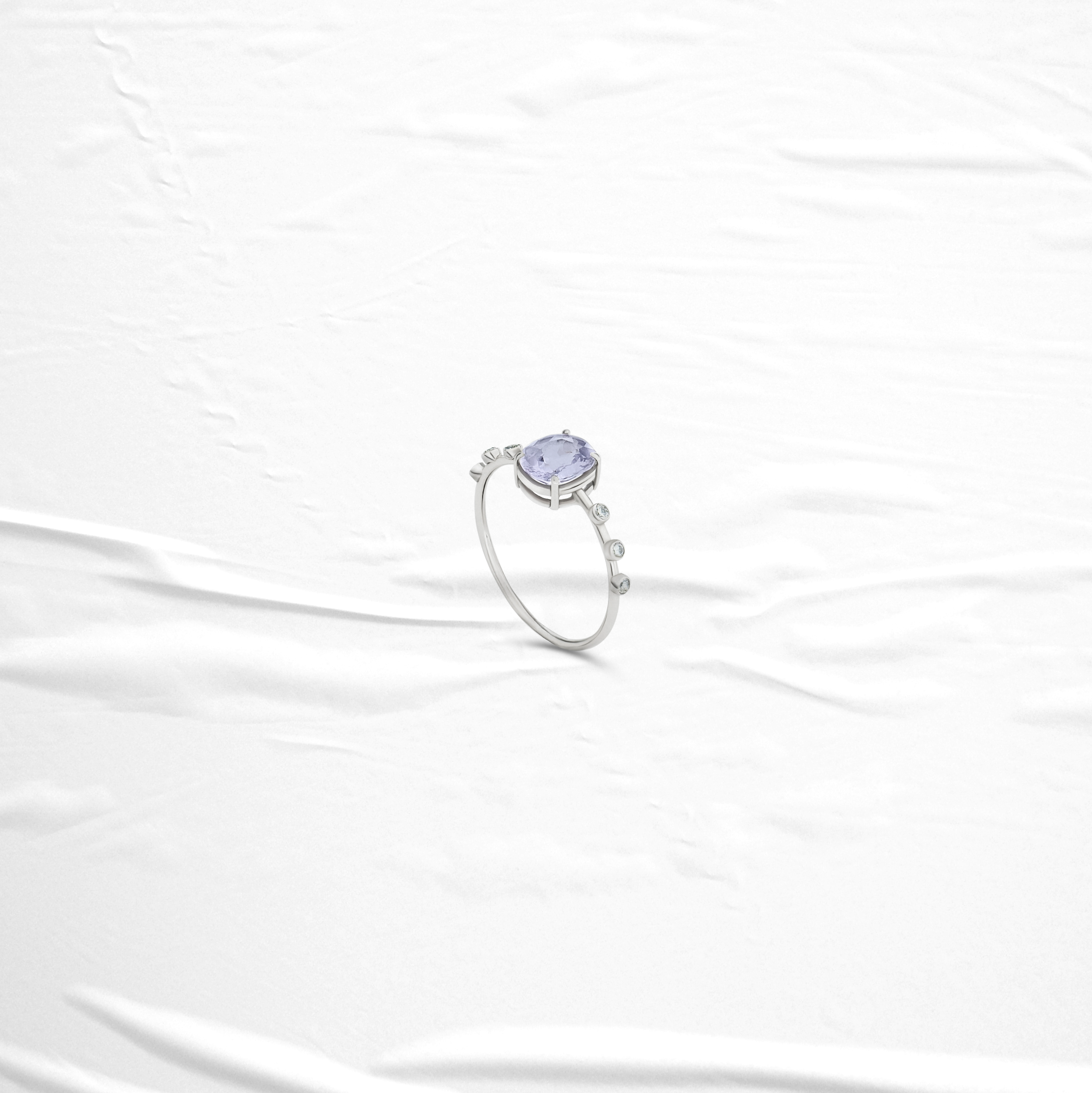 lilac sapphire ring