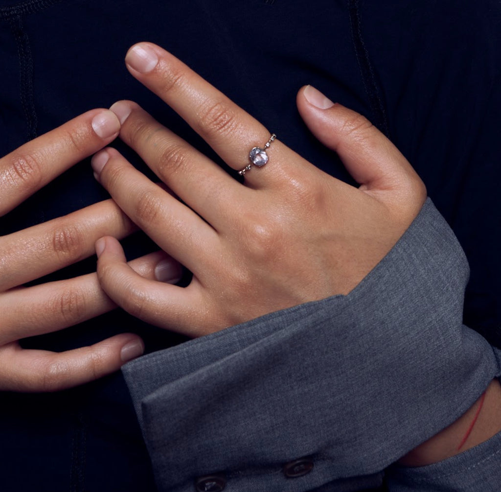 lilac sapphire ring